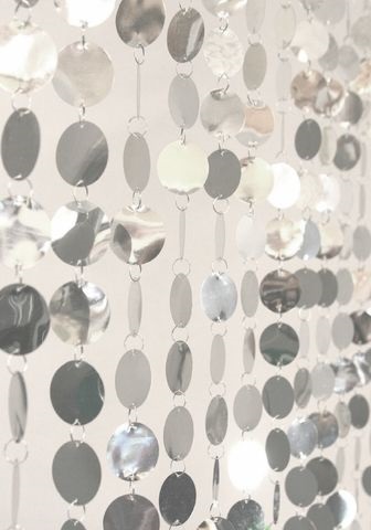 Metallic Circle Curtain- Silver
